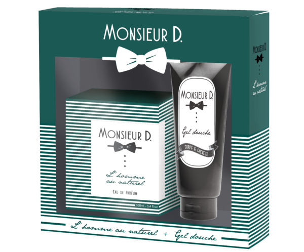 Coffret Eaux de Parfum l'homme au naturel + gel douche